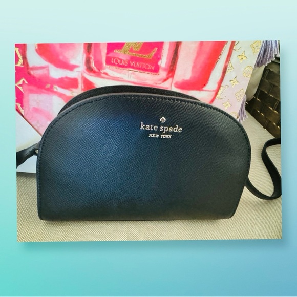 Kate Spade Black Leather Small Dome Crossbody NWOT - Picture 3 of 7